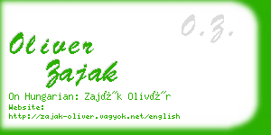 oliver zajak business card